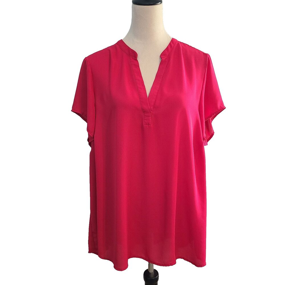 Torrid Womens 2X 18/20 Georgette Pullover Hi Low Tunic Chiffon Party Flowy